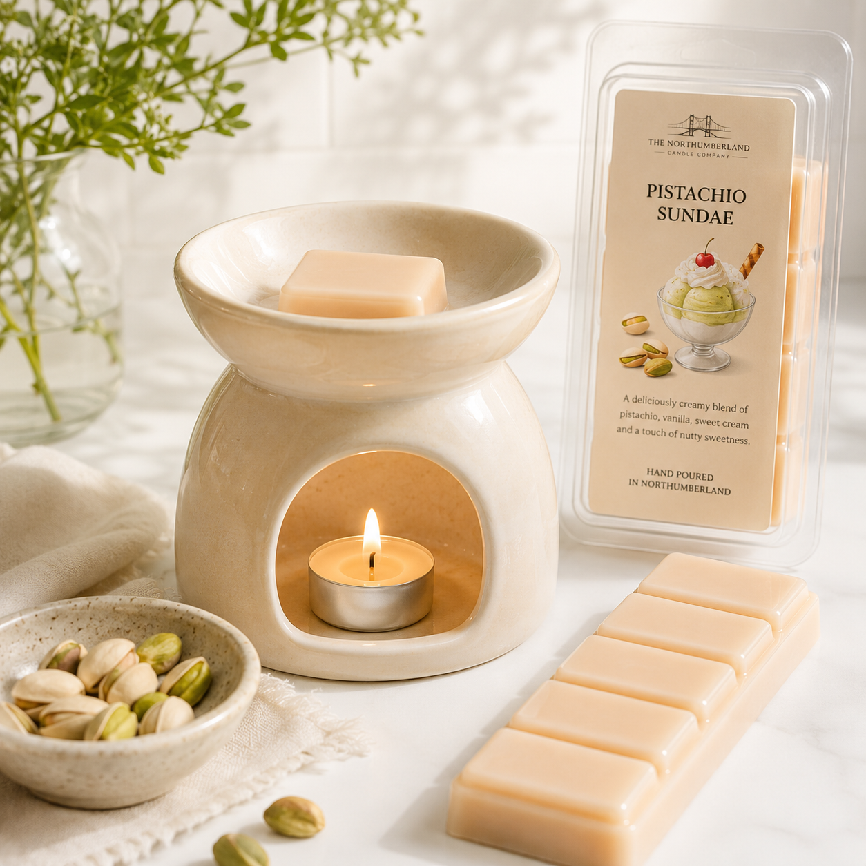 Pistachio Sundae Wax Melt Snap Bar | Pistachio, Hazelnut & Vanilla