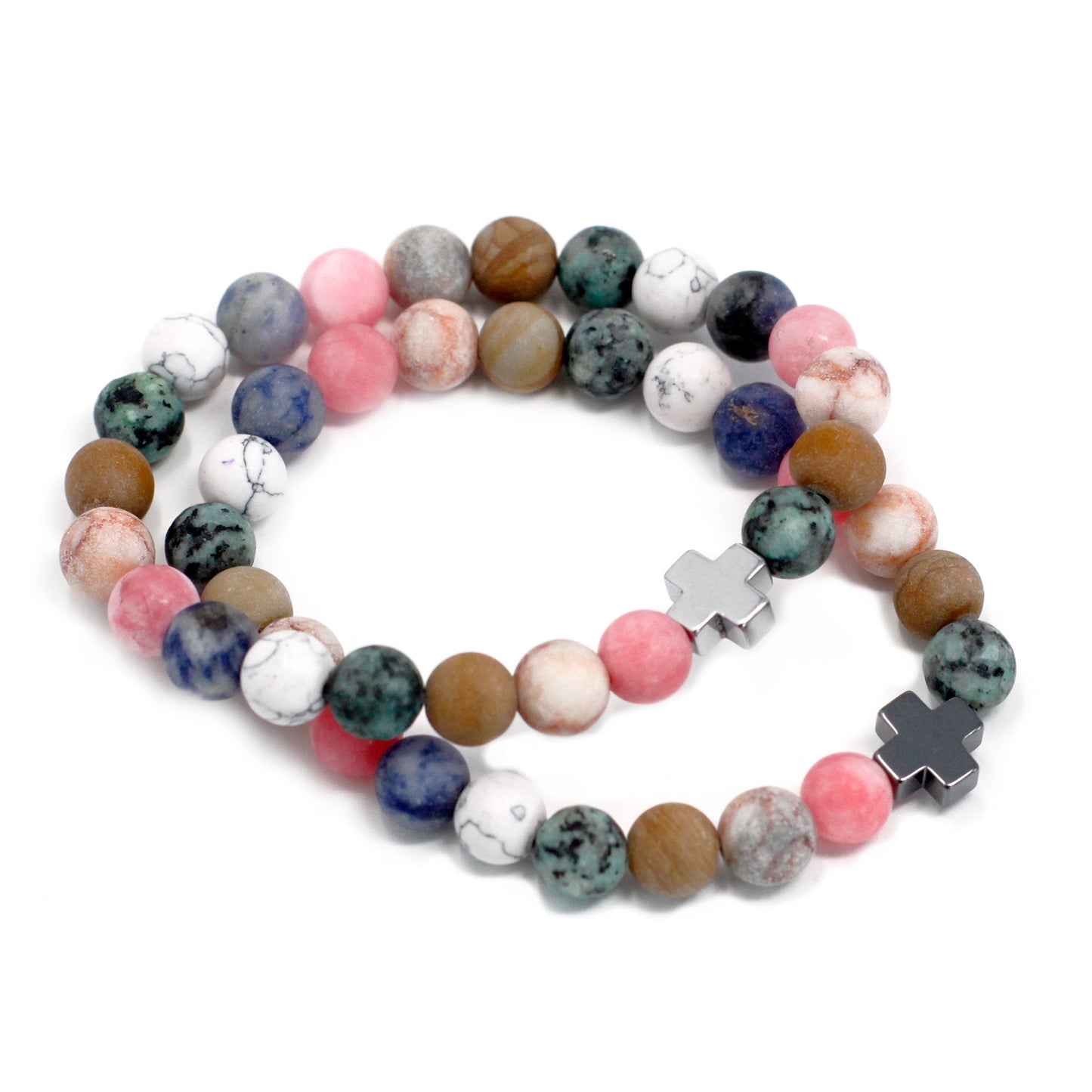 Harmony Crystal Friendship Bracelets | Rainbow Gemstones | Set of 2 - Crystal Nest