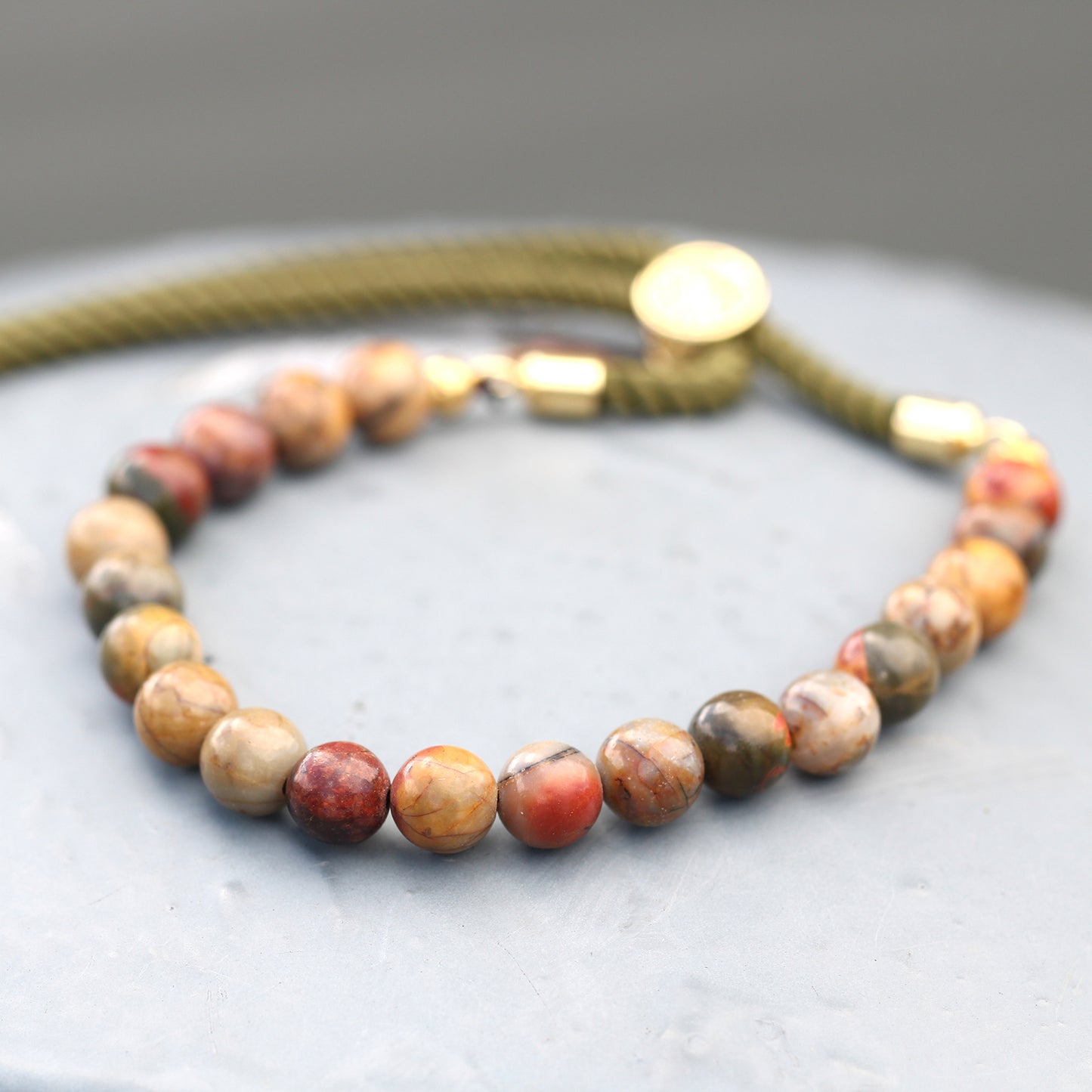 Picasso Jasper Rope String Bracelet