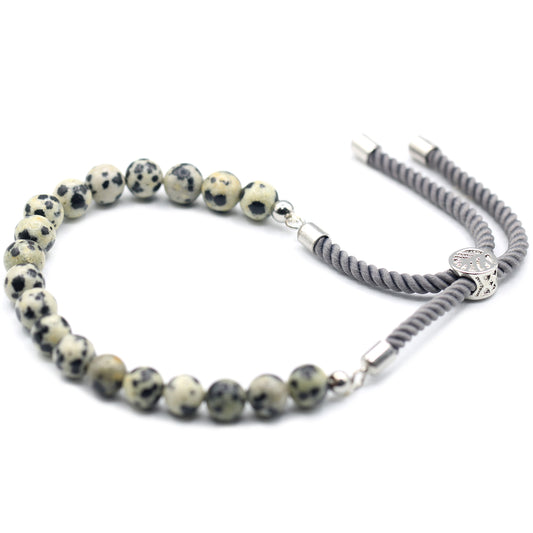 Dalmatian Jasper Rope String Bracelet