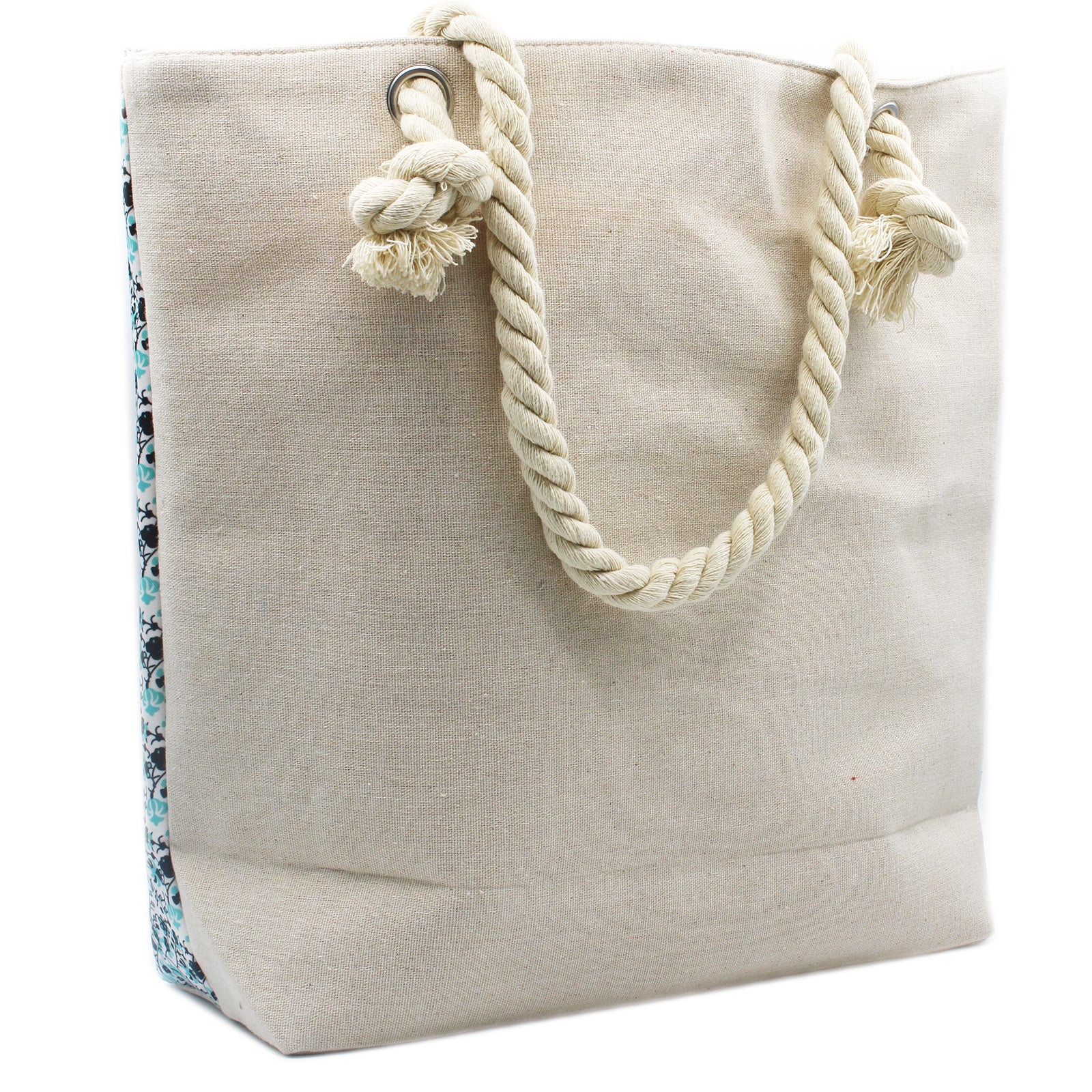 Boho Mandala Rope Handle Tote Bag | Beach, Travel & Shopping Bag - Crystal Nest