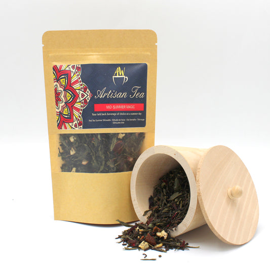 Mid-Summer Detox Magic | Artisan Red Green Tea Blend | 50g Bag - Crystal Nest