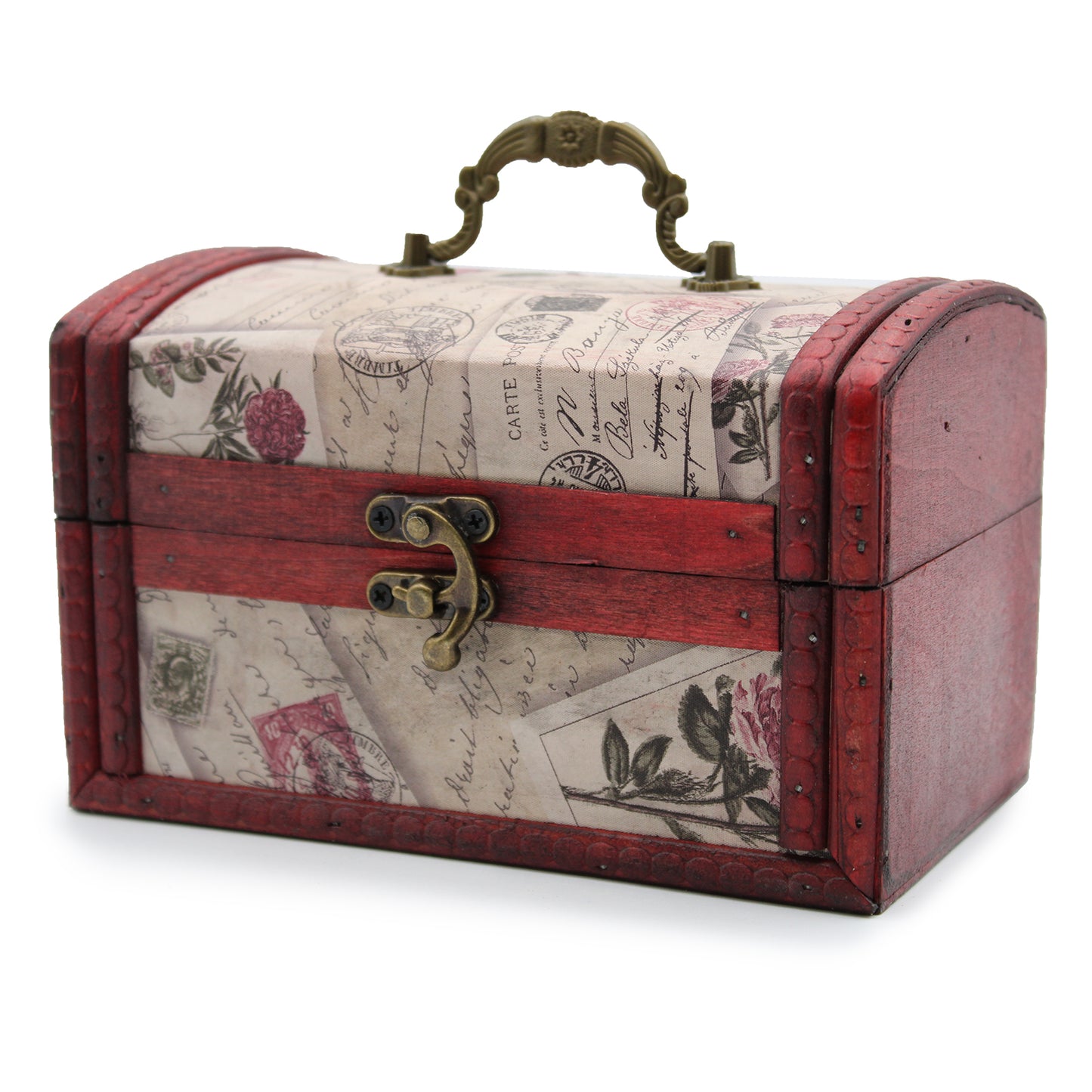 Vintage Rose Letter Treasure Chest Storage Boxes | Set of 2