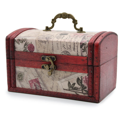 Vintage Rose Letter Treasure Chest Storage Boxes | Set of 2
