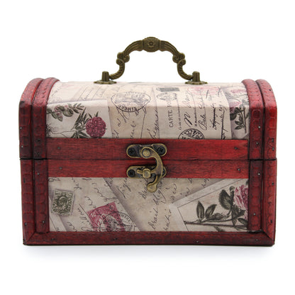 Vintage Rose Letter Treasure Chest Storage Boxes | Set of 2