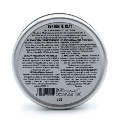Anti-Bacterial and Anti-Inflammatory | Natural Bentonite Clay Powder | 50g