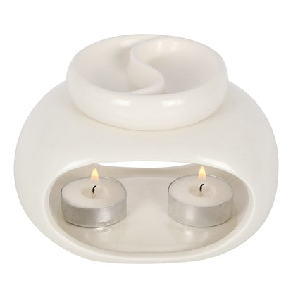 Off-White Yin Yang Ceramic Oil Burner