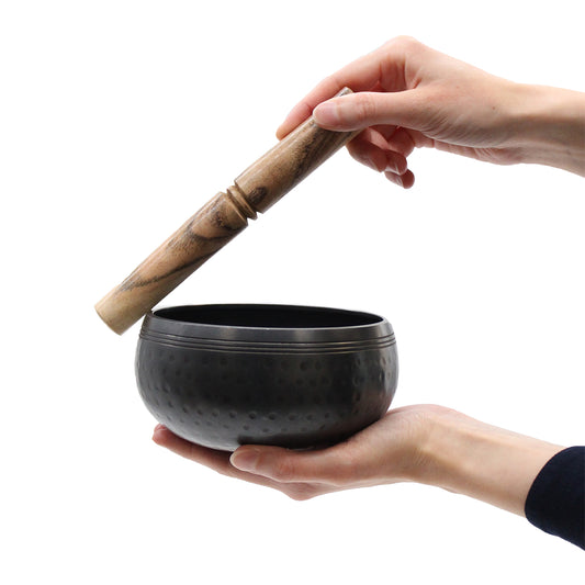 Black Beaten Brass Singing Bowl | Small | 14cm
