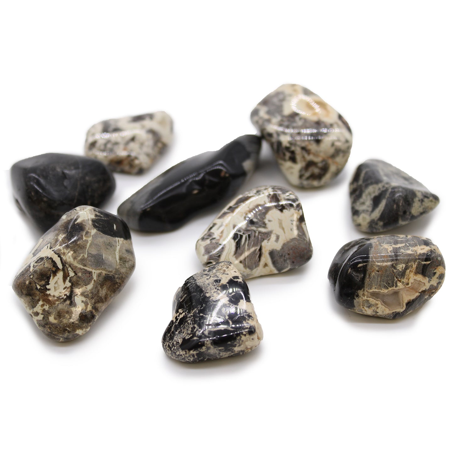 Silverleaf Jasper Tumblestone - Large - Crystal Nest