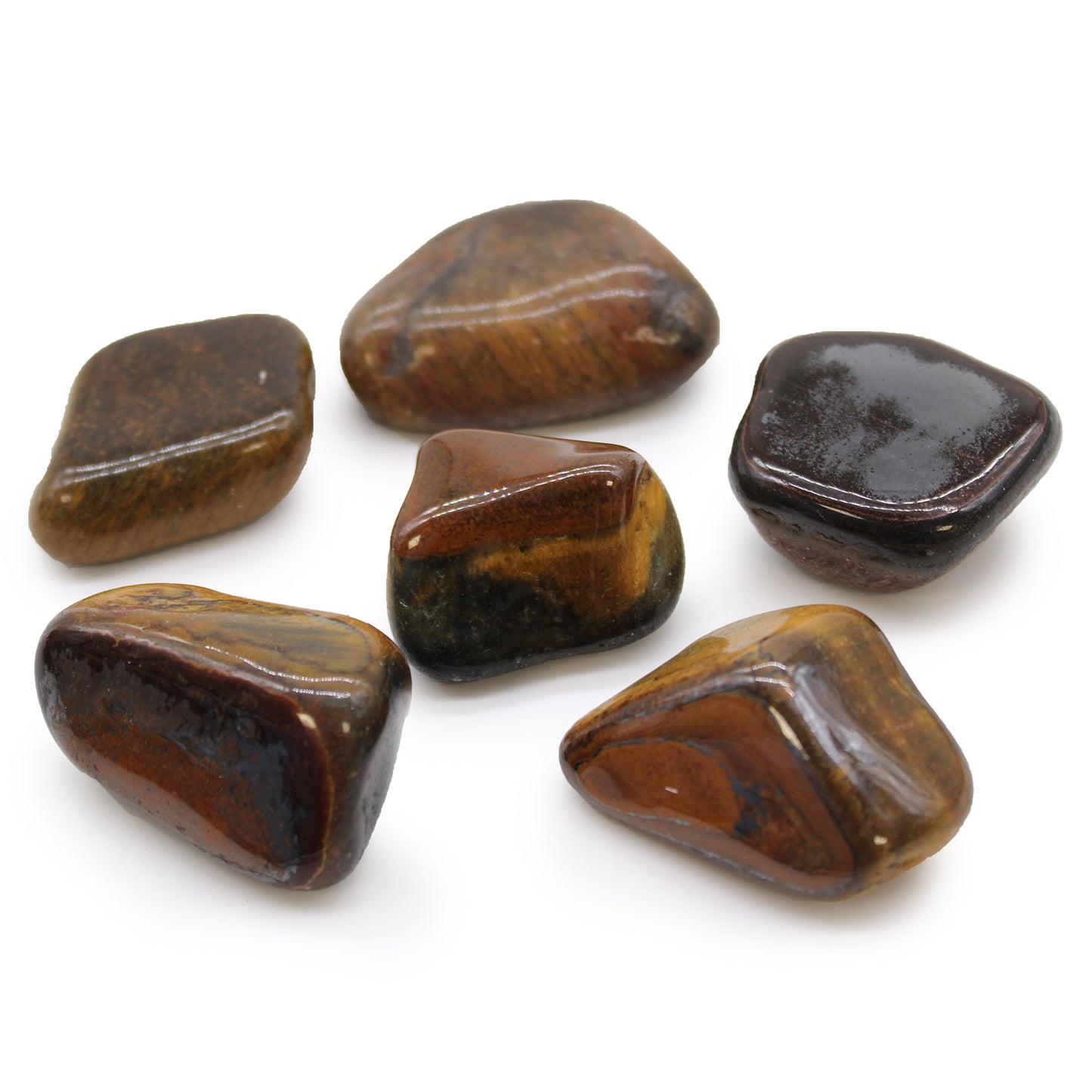 Variegated Tigers Eye Tumblestone - Large