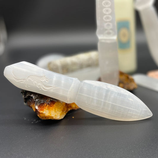 Selenite Ritual Knife | Letting Go of the Past