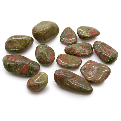 Unakite Tumblestone - Medium - Crystal Nest