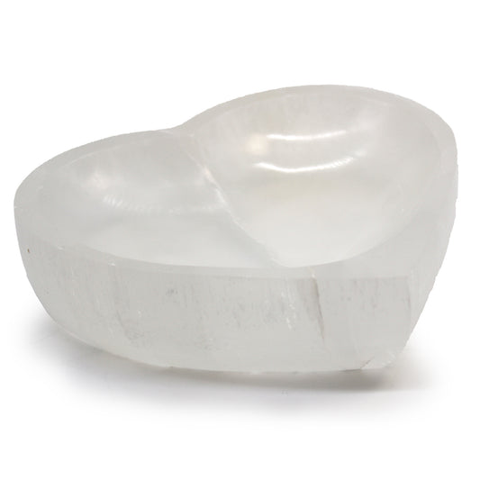 Large Heart Selenite Cleansing Bowl - Crystal Nest