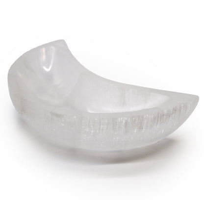 Large Moon Selenite Cleansing Bowl - Crystal Nest