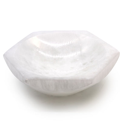 Selenite Hex Bowl – Crystal Cleansing & Charging | Large