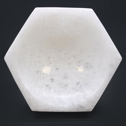 Selenite Hex Bowl – Crystal Cleansing & Charging | Large