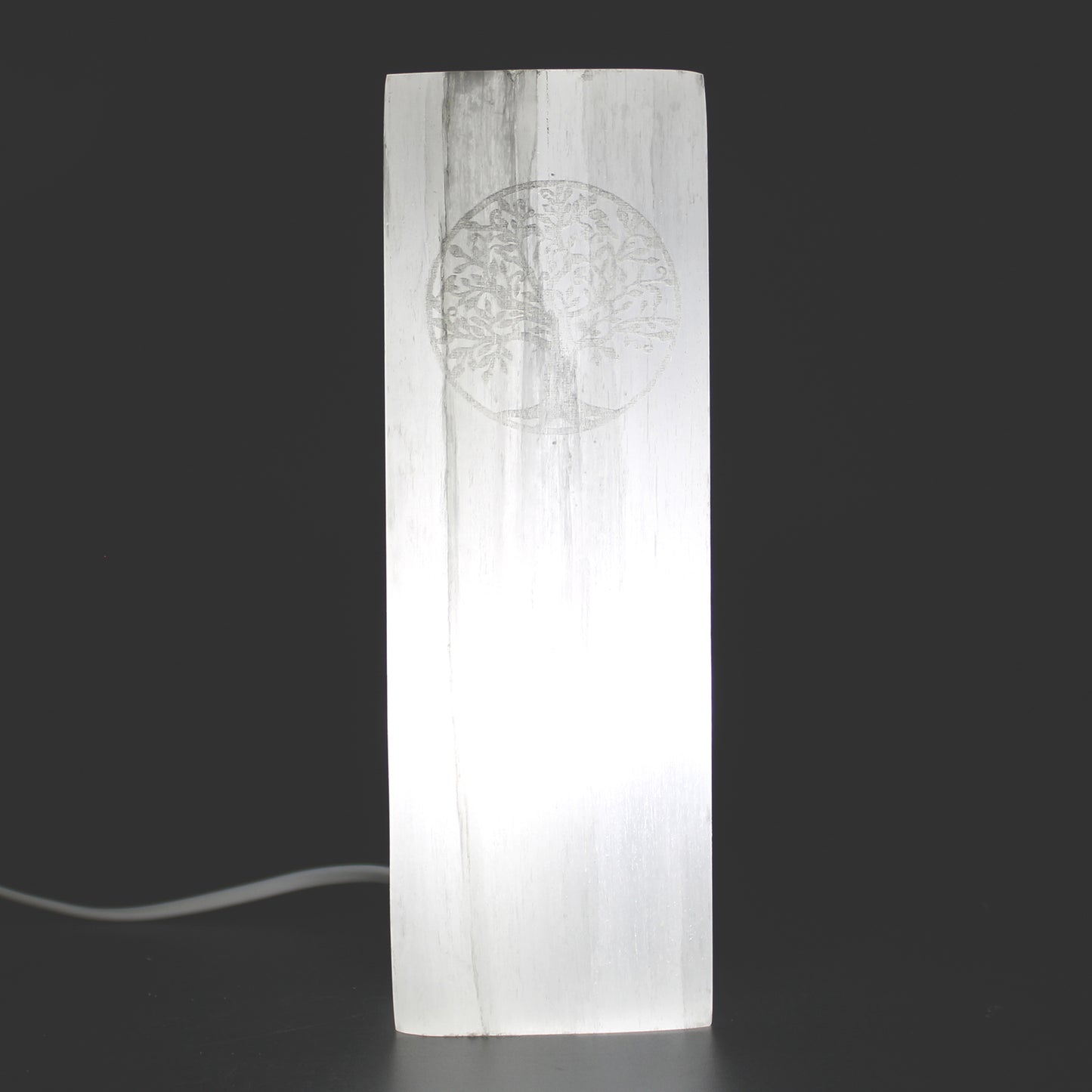 Tree of Life Selenite Lamp | Spiritual Healing & Soothing Cleansing Light | 25cm - Crystal Nest
