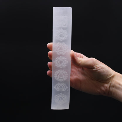 Selenite Chakra Charging Plate Bar - Crystal Nest