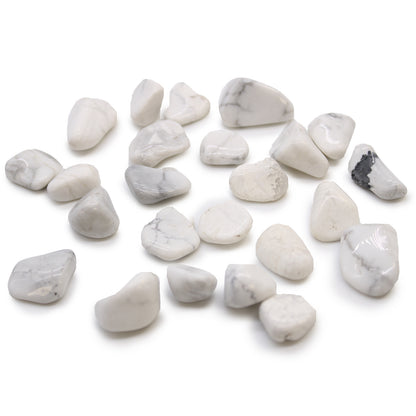 White Howlite Tumblestonne - Small - Crystal Nest