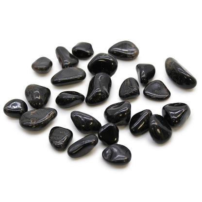 Black Onyx Tumblestone - Small - Crystal Nest