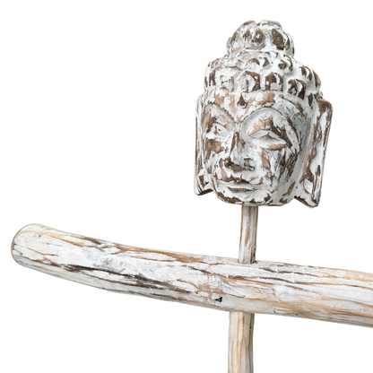 Whitewash Buddha Branch Jewellery Stand - Crystal Nest