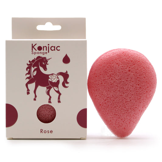 Teardrop Konjac Sponge – Rose | Anti-Aging Cleanse for Radiant Skin - Crystal Nest