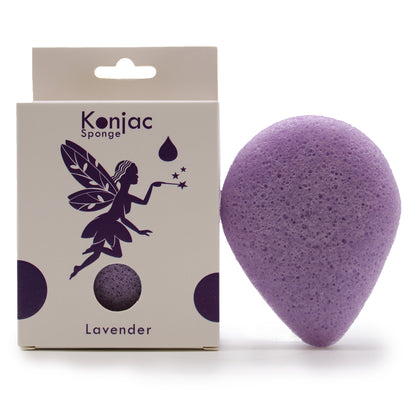 Teardrop Konjac Sponge – Lavender | Calming Cleanse for Soothing Radiance - Crystal Nest