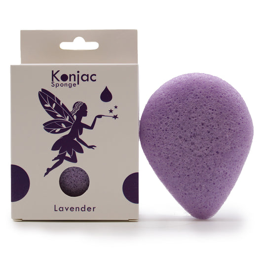 Teardrop Konjac Sponge – Lavender | Calming Cleanse for Soothing Radiance - Crystal Nest