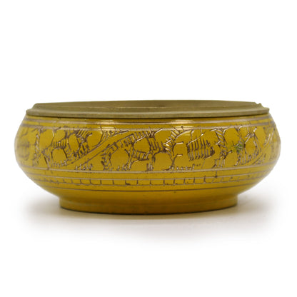 Solar Plexus Chakra Yellow Charcoal Incense Burner Jar - Crystal Nest