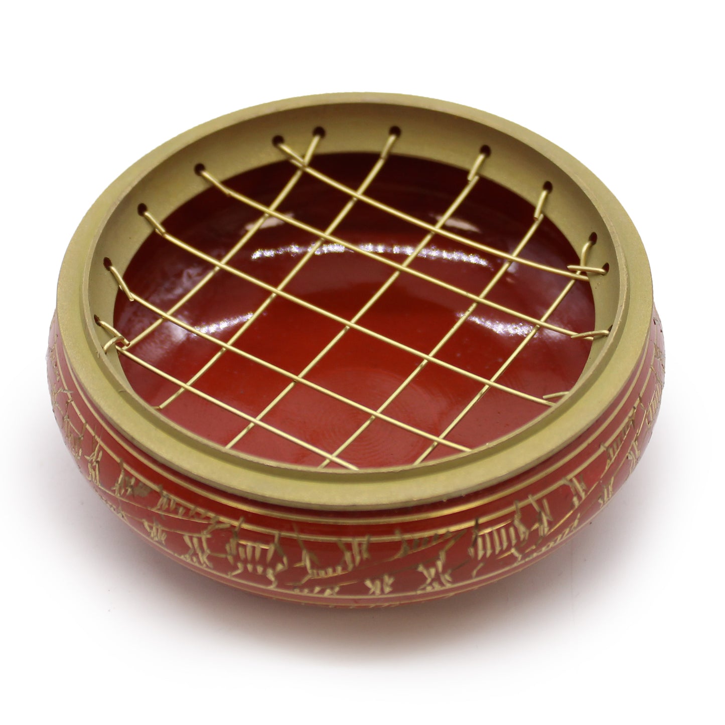 Sacral Chakra Red Charcoal Incense Burner Jar