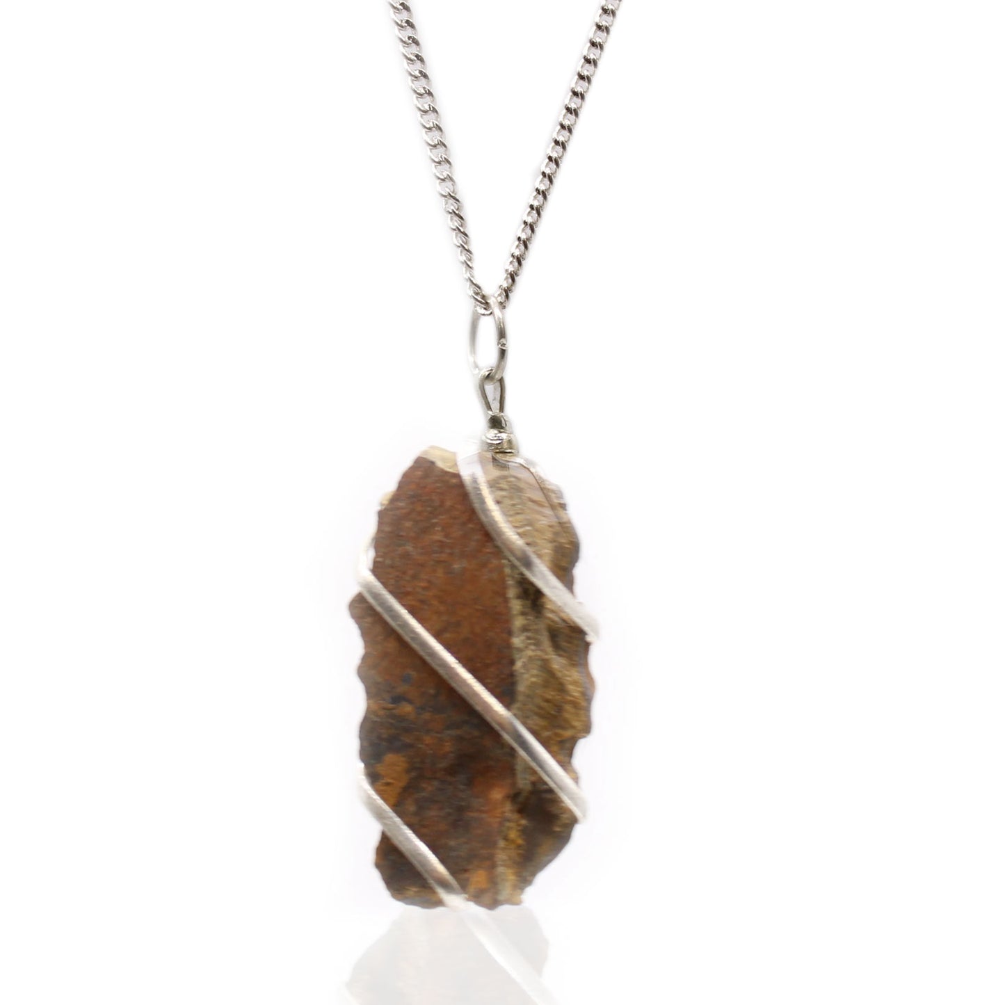 Tiger Eye Raw Crystal Pendant Necklace - Crystal Nest