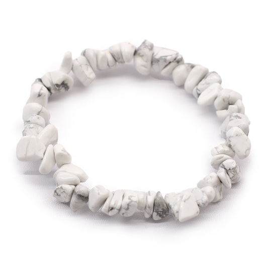 White Jasper Crystal Chip Bracelet - Crystal Nest