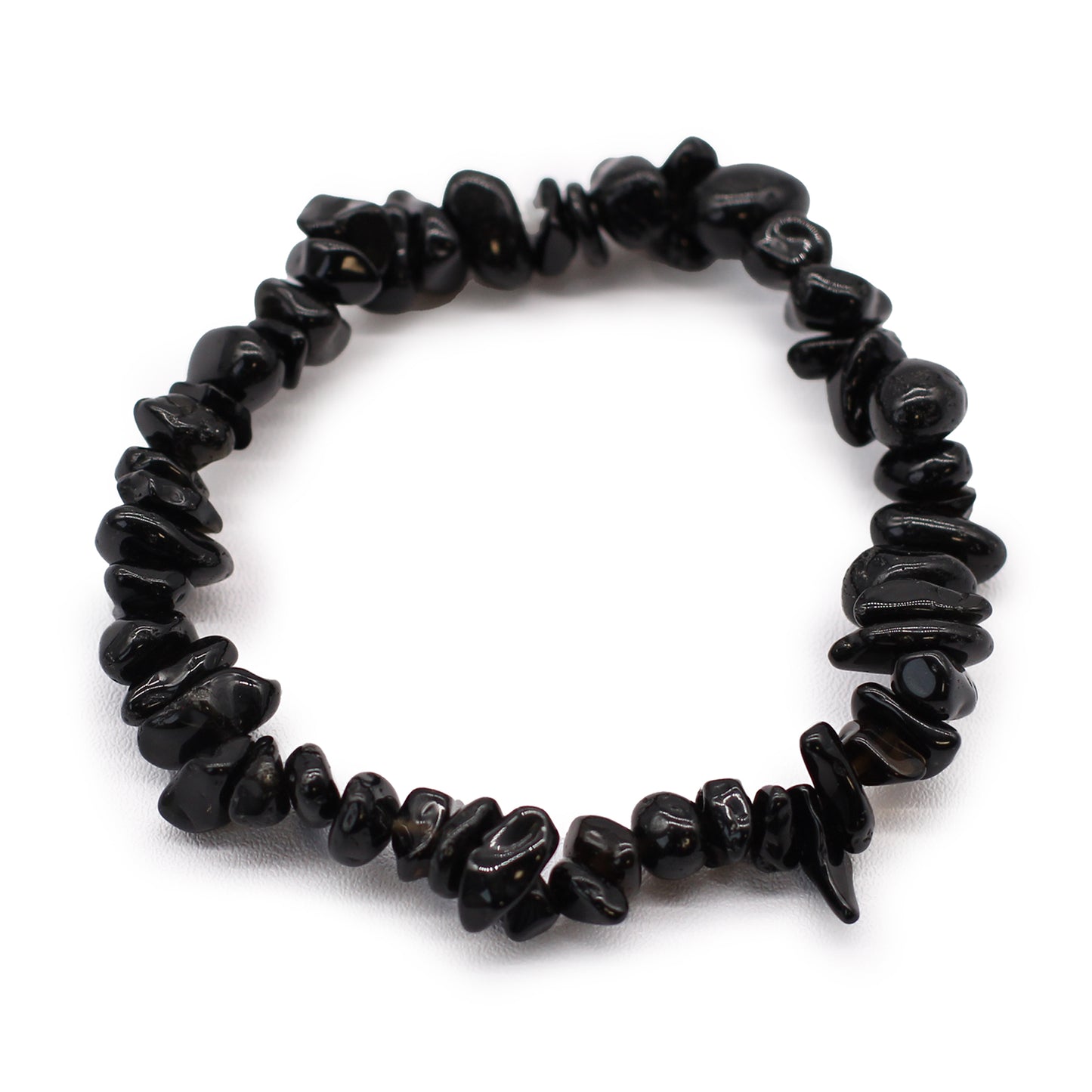 Black Agate Crystal Chip Bracelet - Crystal Nest