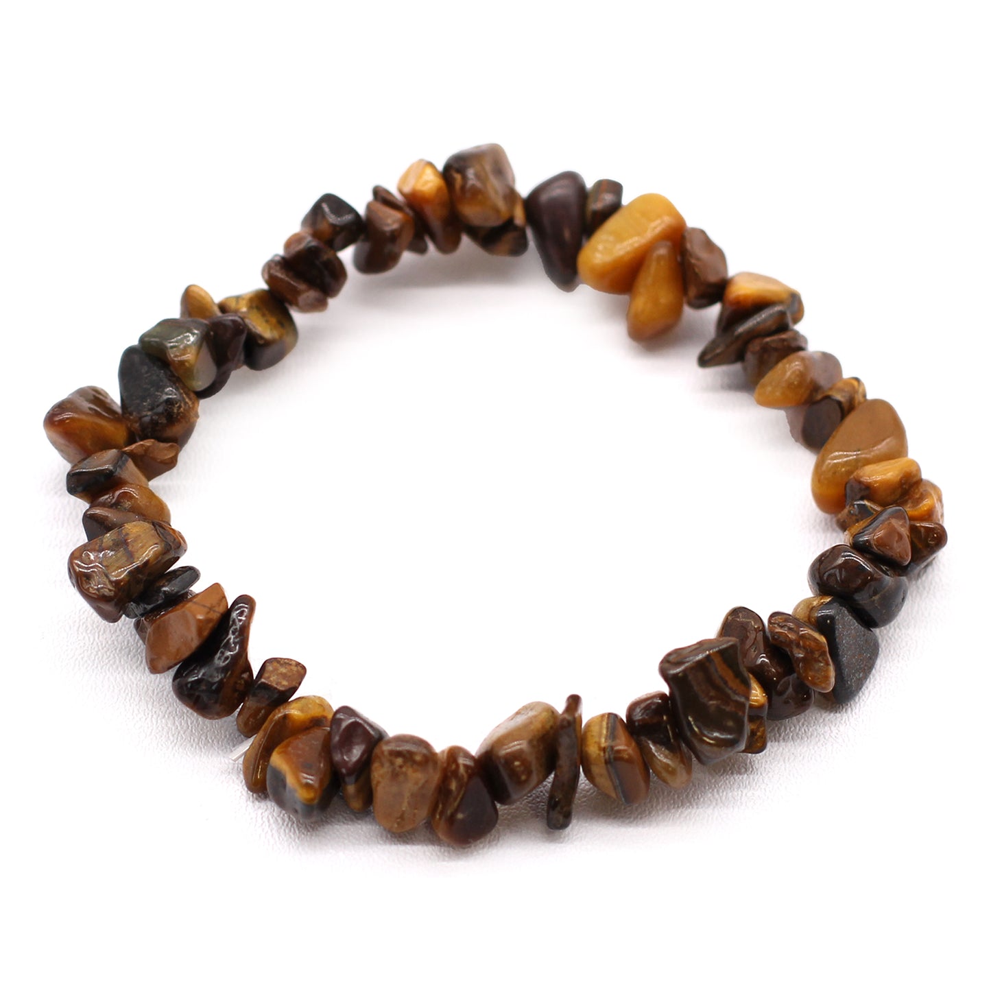 Tiger Eye Crystal Chip Bracelet - Crystal Nest