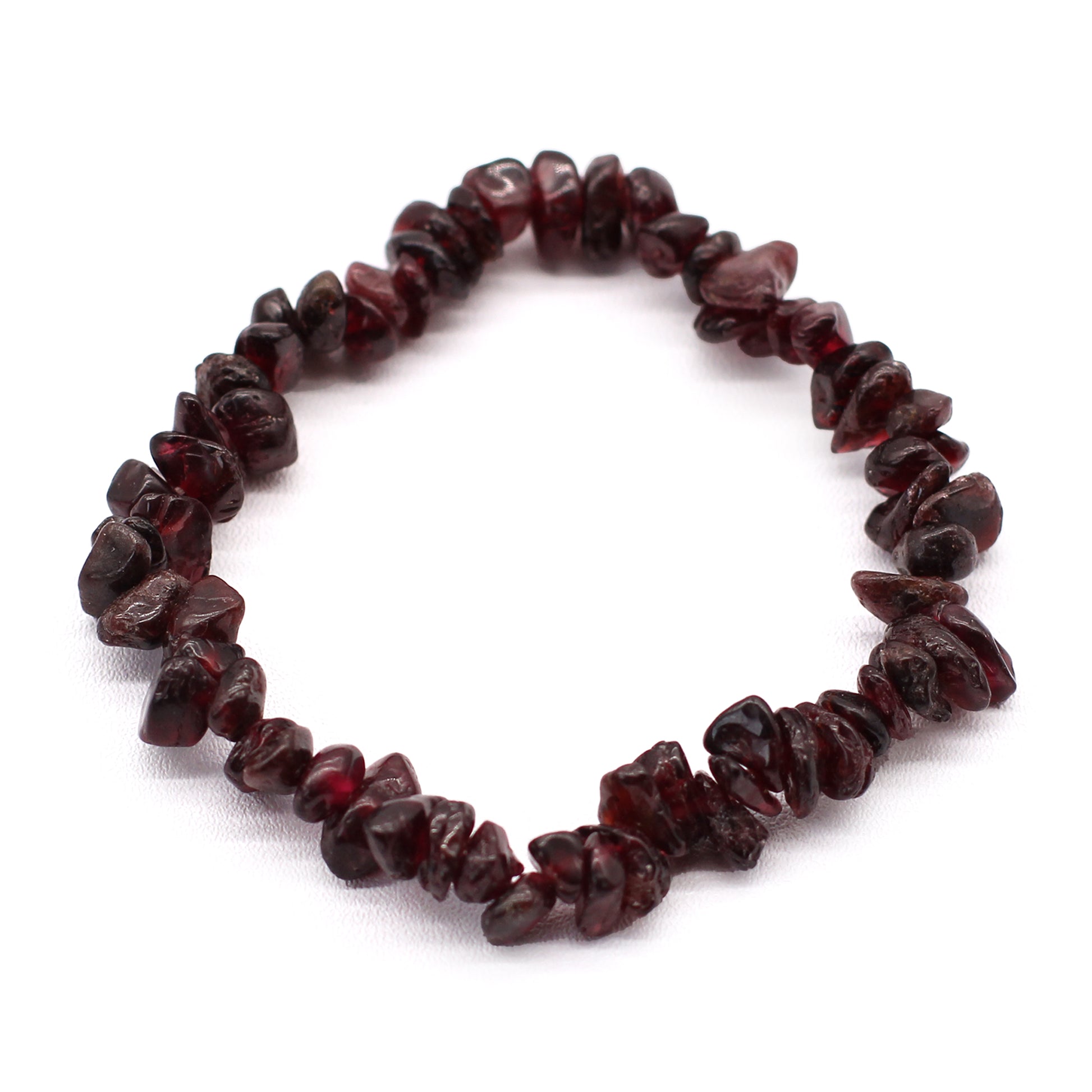 Blood Garnet Crystal Chip Bracelet - Crystal Nest