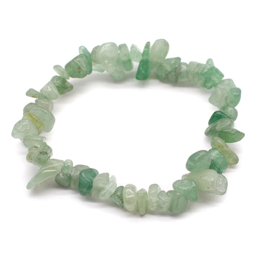 Green Aventurine Crystal Chip Bracelet - Crystal Nest