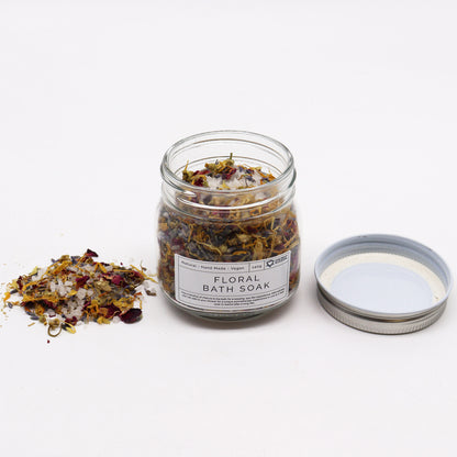 Floral Sea Salt Bath Soak | Natural Serenity & Rejuvenation 140g