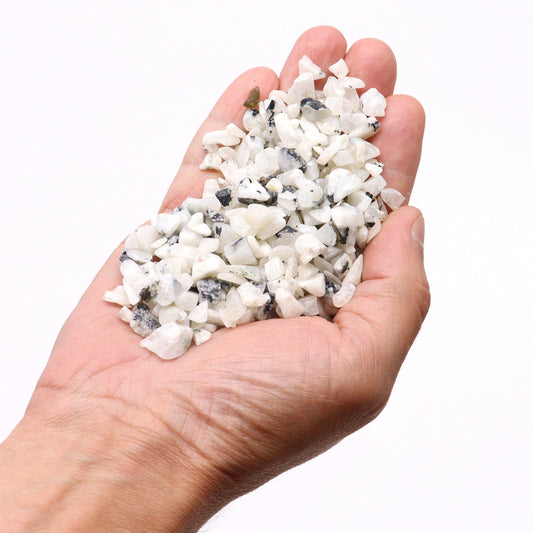 Rainbow Moonstone Crystal Chips - 40g Bag - Crystal Nest