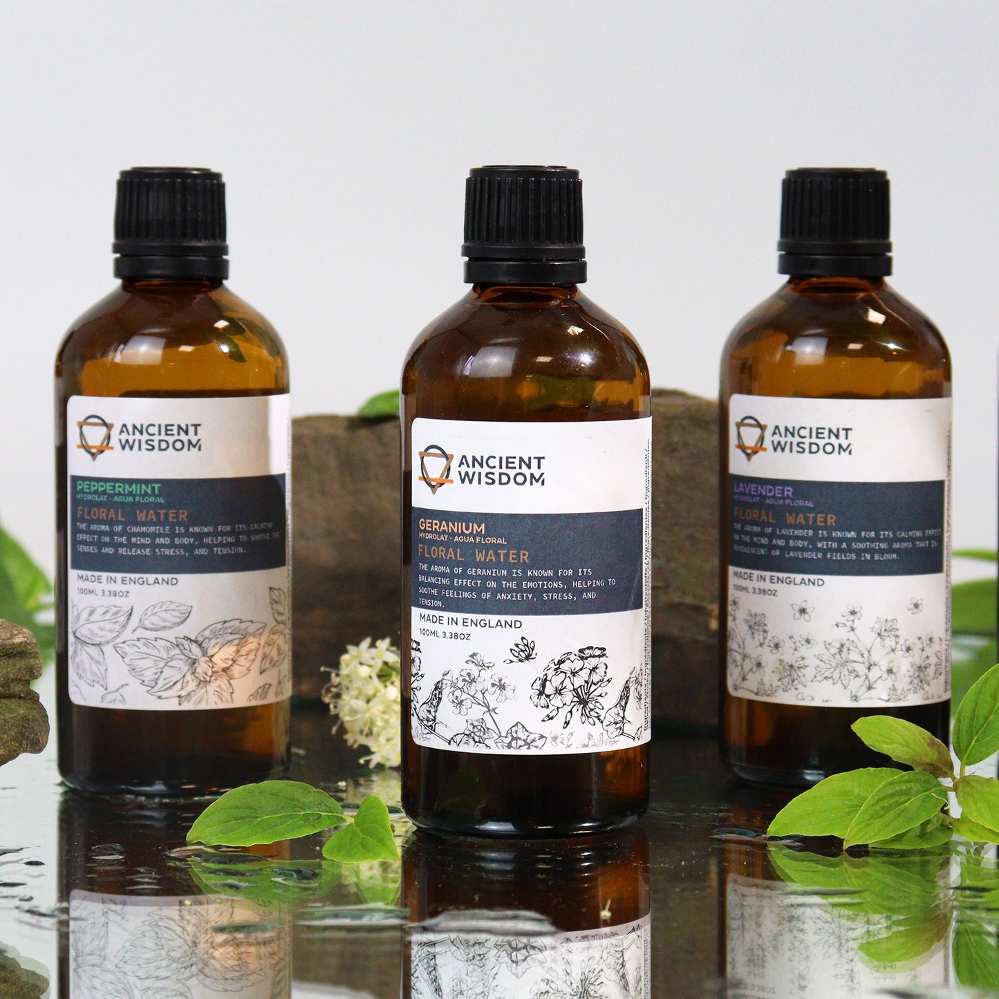 Uplifting Rose Geranium Hydrolat | Floral Water for Glowing Skin | 100ml - Crystal Nest
