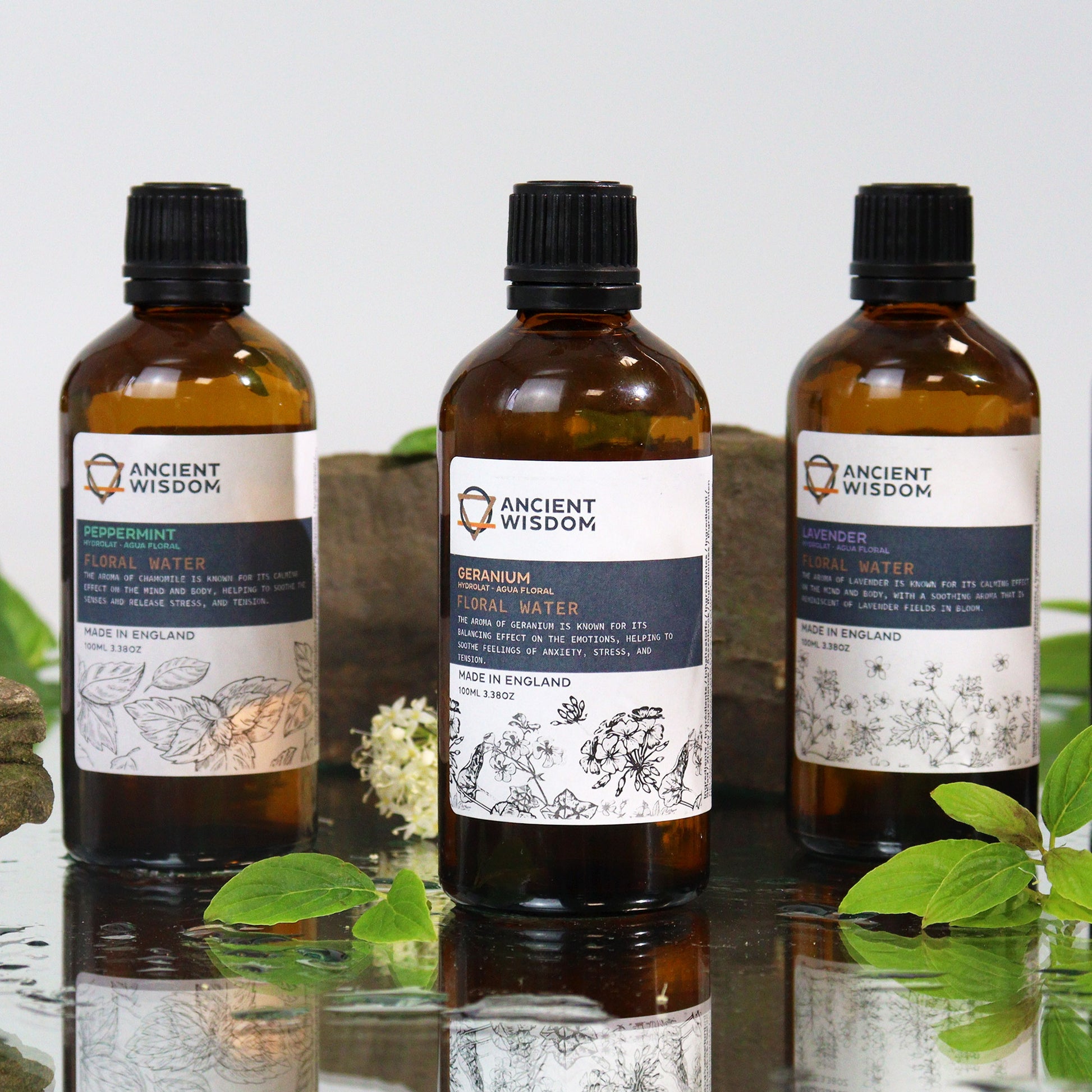 Uplifting Rose Geranium Hydrolat | Floral Water for Glowing Skin | 100ml - Crystal Nest
