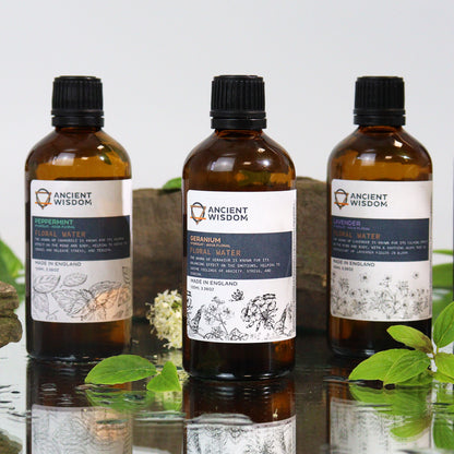 Uplifting Rose Geranium Hydrolat | Floral Water for Glowing Skin | 100ml - Crystal Nest