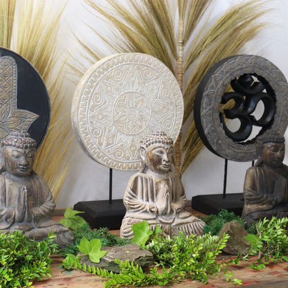 Buddha Feng Shui Set - Classic Mandala - Natural - Crystal Nest