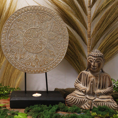 Buddha Feng Shui Set - Classic Mandala - Natural - Crystal Nest