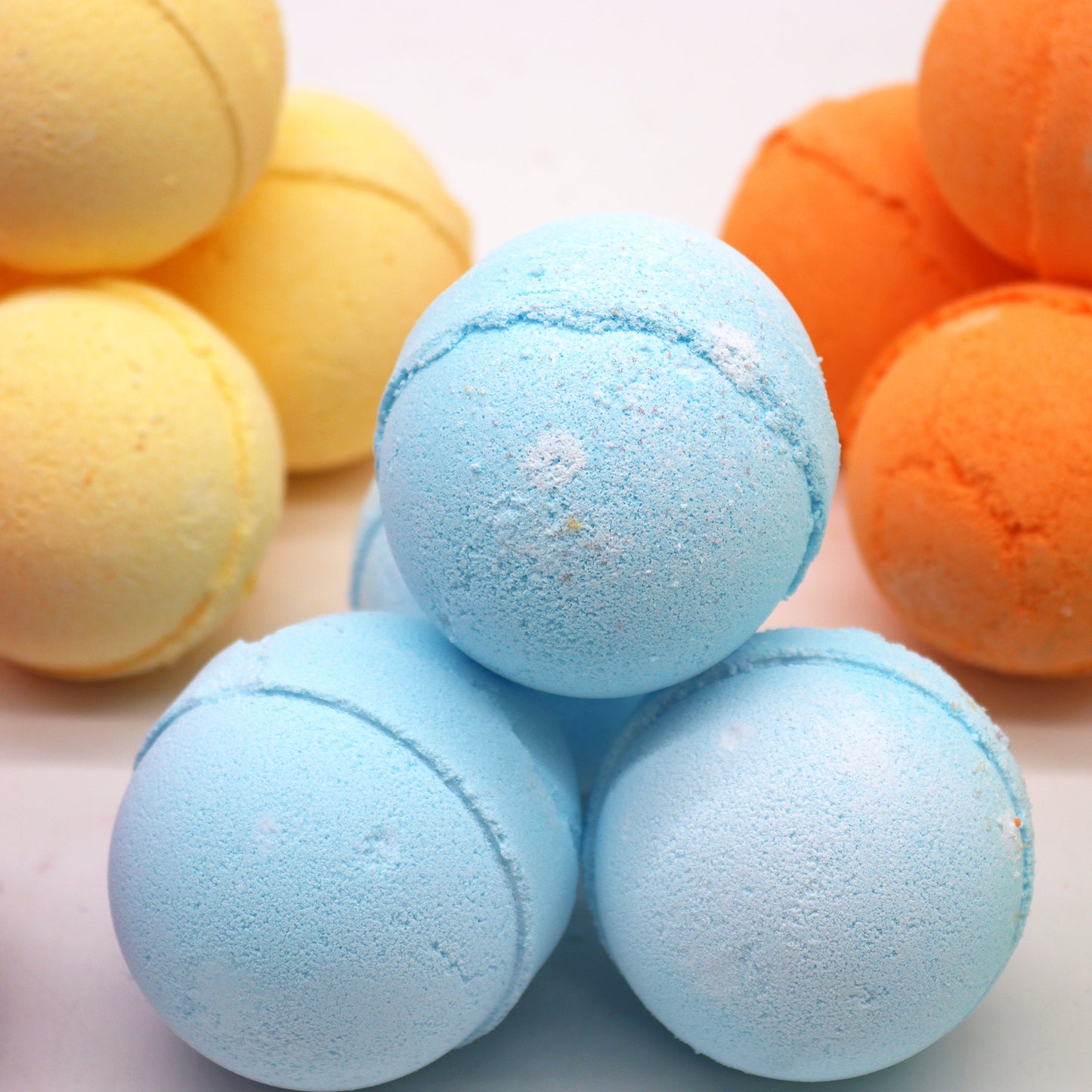 Lavender & Marjoram Essential Oil Bath Bombs | Set of 8