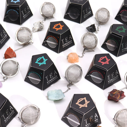 Rock Quartz Raw Crystal Tea Strainer - Balance - Crystal Nest