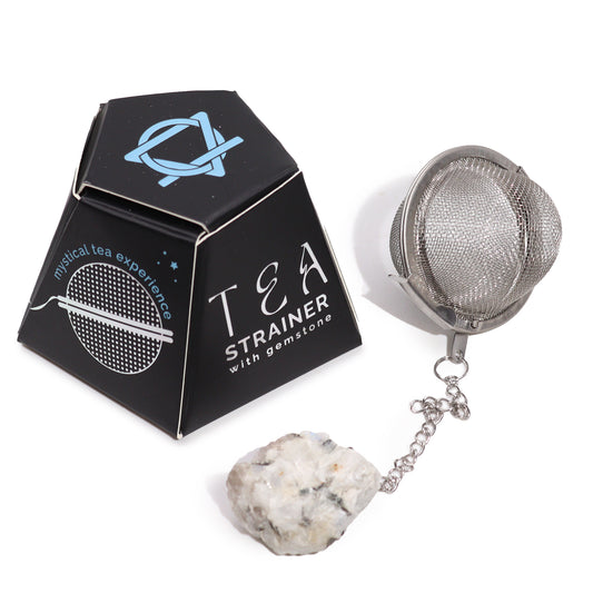 Rainbow Moonstone Raw Crystal Tea Strainer - Empowerment - Crystal Nest