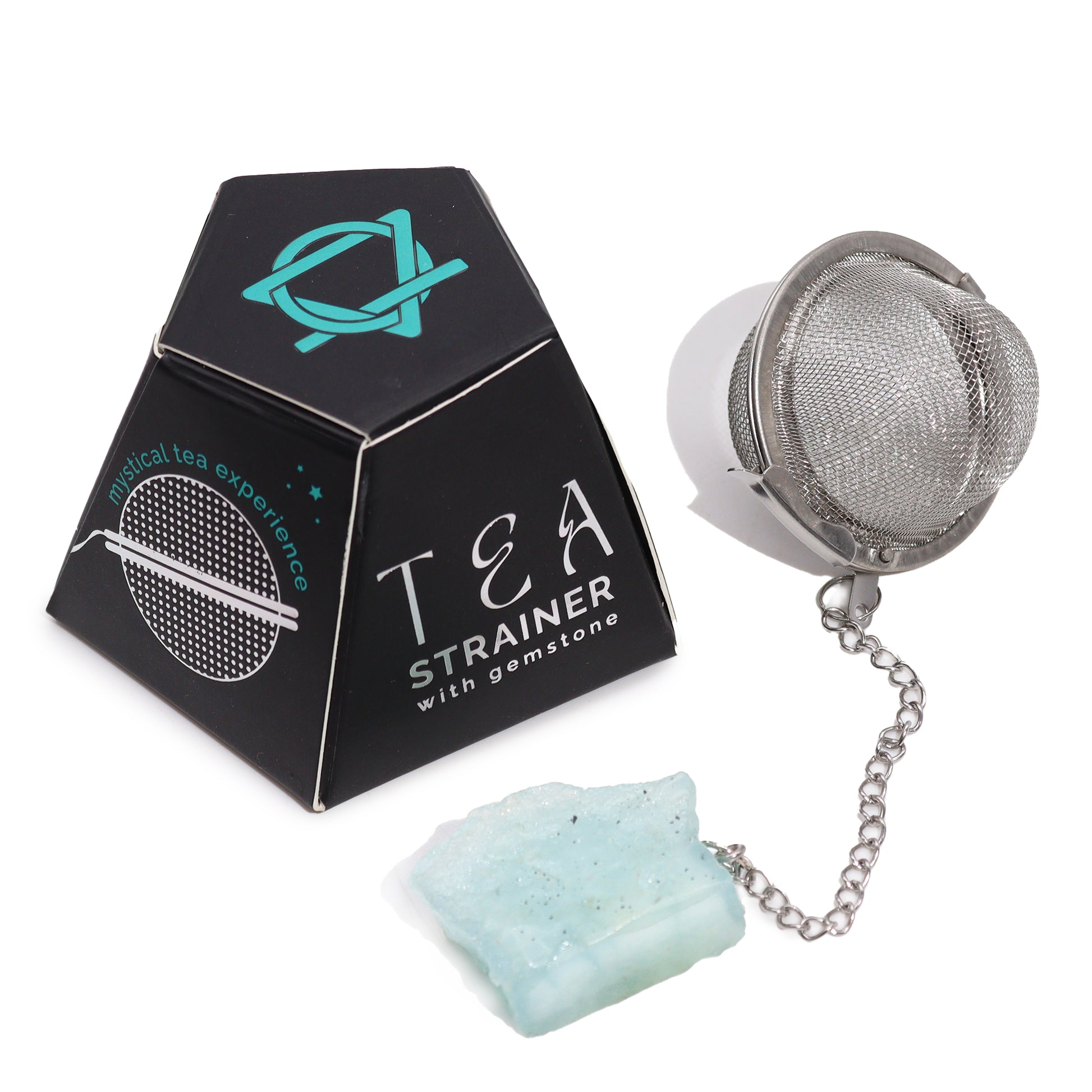 Aquamarine Raw Crystal Tea Strainer | Mental Clarity - Crystal Nest