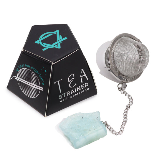 Aquamarine Raw Crystal Tea Strainer | Mental Clarity - Crystal Nest