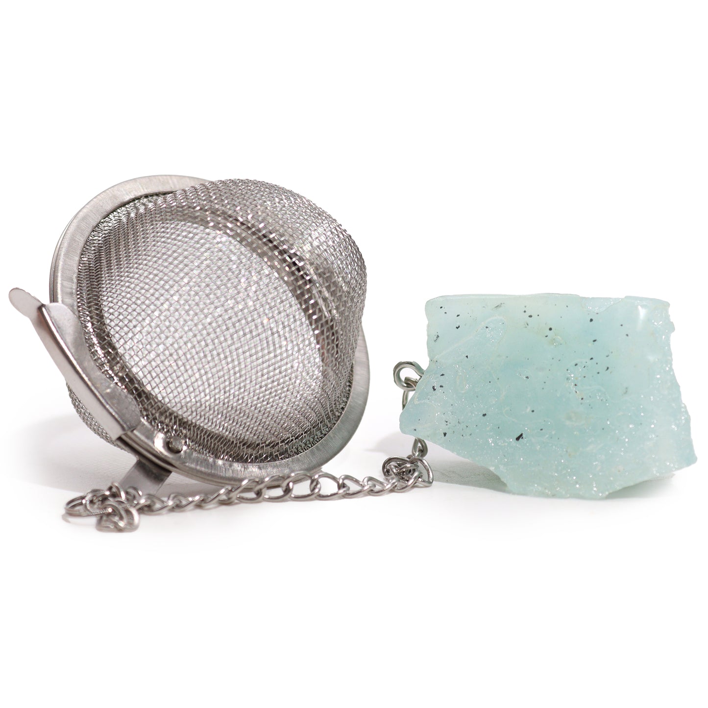 Aquamarine Raw Crystal Tea Strainer | Mental Clarity - Crystal Nest