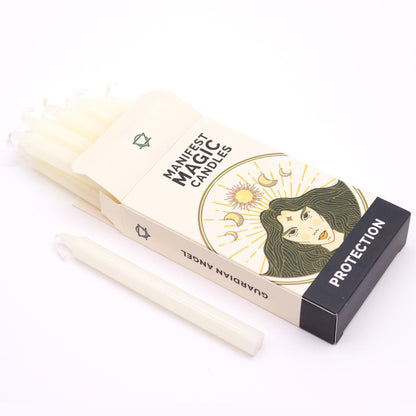White Ritual Candles - Set of 12 | Clarity, Protection & Manifestation - Crystal Nest